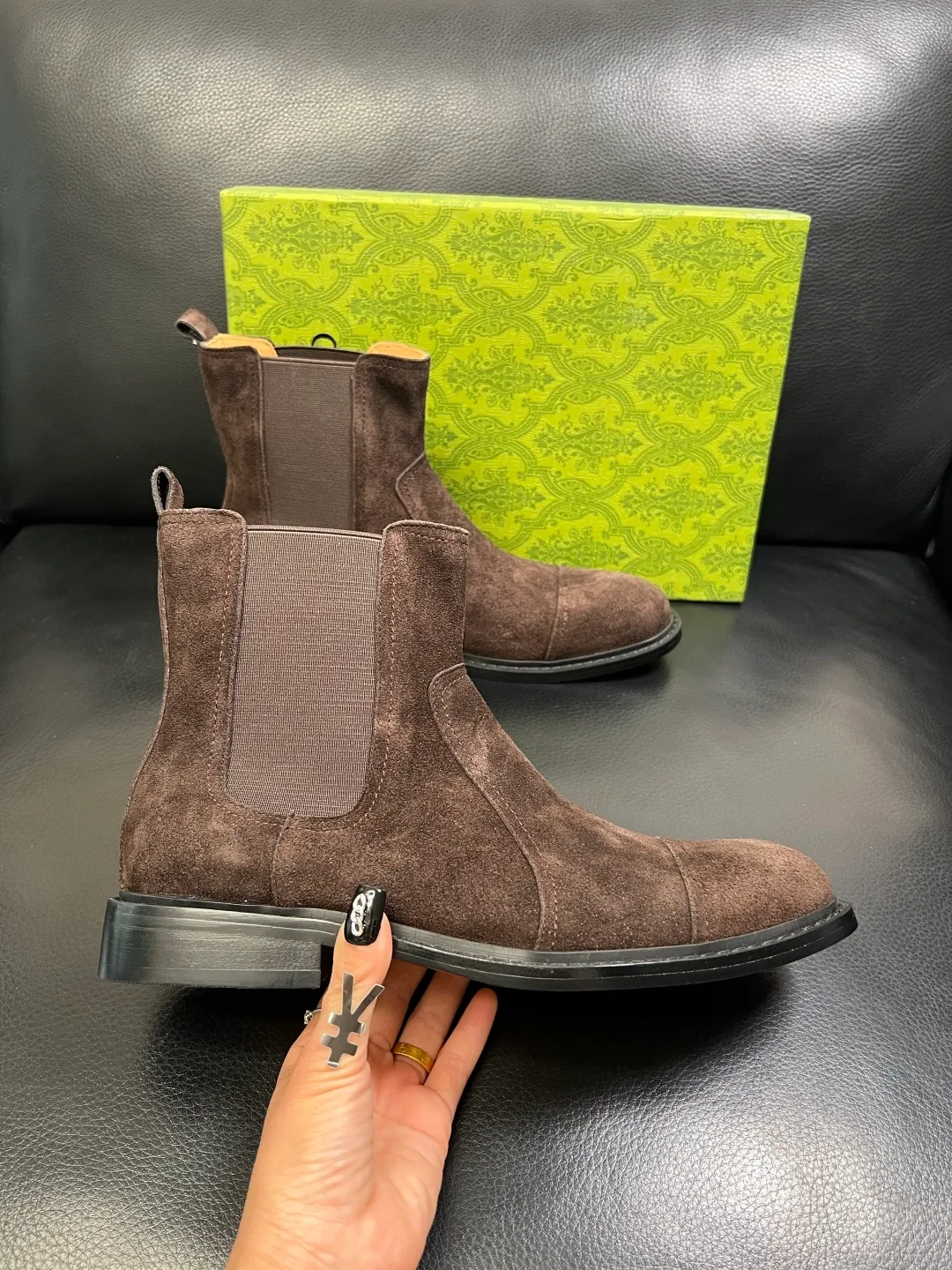 Men's shoes 💰900 Gucci High-quality top crafts Gucci Leather shoes and boots high-top series counter synchronization Original factory configuration, original cowhide imported from Italy, imported water-dyed cow lining, soles: original factory special supply original sole super comfortable, original factory and single goods High quality, welcome to compare and synchronization at the counter, code number 39-44 (customized 45)
